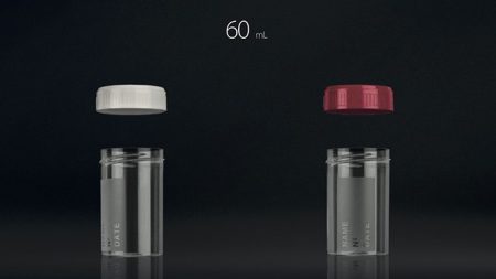 Vizeletes pohár, csavaros tetővel,  60 ml (500 db/doboz) DOBOZOS