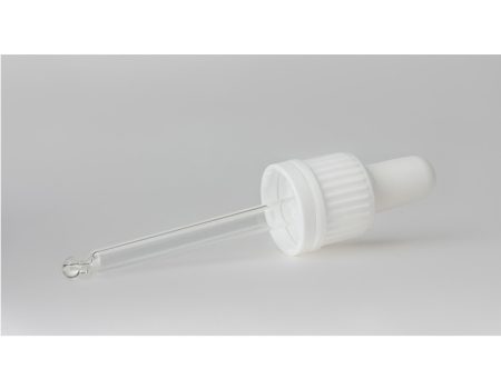 Gyógyszeres üvegre pipettás kupak, garanciazáras DIN 18, 100 ml üvegre