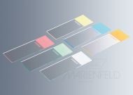 Image of Marienfeld tárgylemez, Unimark, fehér, vágott széllel, 76*26 mm