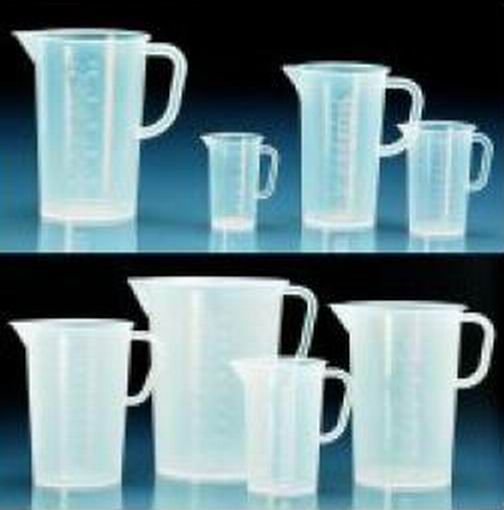 Image of Műanyag mérőpohár, füllel, domborított, 1000 ml