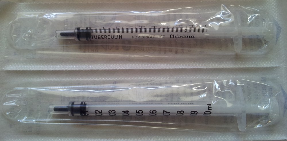 Image of Fecskendő, 1 ml, tuberkulin, tű nélkül (100 db/csomag)